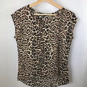 Heartsoul Leopard print blouse small sleeveless